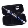 Paladin886 NC034 Smoking Pipes Bag Set Calabash Style Bubbler About 6.81 Inches Tube Dab Rig Glass Water Bong 10mm Titanium Quartz Ceramic Nail Clip Dabber Tool Case