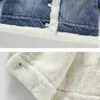 Jackor Winter Autumn Girls Warm Jacket Baby Coat Toddler Denim Kids Brand Clothes Fashion Faux Fur Patch 2-7Y