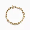 Alta 925 jóias de prata masculina pulseiras em forma de u corrente robusta ouro rosa prata cor charme pulseira para mulheres unissex punk link hip ho260a