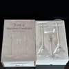 3 datorer Ljusstake Tealight Candle Holders, Tall Elegant Glass Stylish Design, Perfekt för bröllop, heminredning, fester, bordsinställningar gåvor