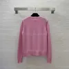 Designer Femmes Sweater Jumper femme Vêtements Rabbit Imprimé à manches longues à manches longues Pulllate en tricot en vrac Top Pink Sweatshirt Automne Pluls pour femmes