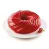 シェンホン新しい丸いスワールケーキ型驚くべきデザートアートムースシリコン3D型シリコノウムーレペストリーパン201023240p