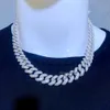 Iced Out Bling Diamond Hip Hop Miami Style en gros de la chaîne de liaison cubaine Bijoux Moissanite