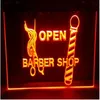 Otwarte Barber Car Beer Bar Pub Club 3D Znaki LED Neon Light Znak Wystrój domu sklep Crafts188k