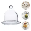 Geschirr-Sets Macaron Tower Stand Snack Cover Butterhalter für Theke Dessert Glastablett mit Deckel