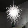 Lámpara Color blanco puro Luces de vidrio soplado a mano Candelabros de cristal 32 pulgadas CE UL LED Decoración Lámparas para el hogar Lámpara Lighting2895