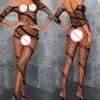 Sexy Lingerie Bodystockings Women Teddy Fishnet Open Crotch Catsuit Mesh Tights Underwear Erotic Jumpsuit Bodysuit Lady Costume sexy