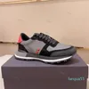 Designer skor rockrunner män sneakers topp läder plattform tränare kamouflage sneaker gummisultränare lapptäcke avslappnad sneaker