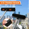 Vakuum 3 Set Pet Hair Ta bort Broom Soft Brestle Rubber Builded Squeegee för sveeper Justerbar längd Rostfritt stålstål Polgolv Ren 231211