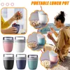 Lunchboxar Väskor Cup Creative Portable Travel Preservation Bowl Go Out Box Yogurt Nut Dessert Tableware 231212