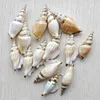 Pendant Necklaces Beautiful Good Quality Natural Axe Shell Conch Charm Pendants For Diy Necklace Bracelet Making Wholesale 20pcs/lot