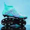 Soccer Shoes Womens Mens High Top Football Cleats Long Nail AG Soccer Shoes Youth Professional Training Boots