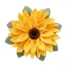 Decorative Flowers Artificial Sunflower Big Head Silk Hanging Garland Door Window Wall Wedding Supplies Room Home Decoration Wreath