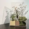 Presentförpackning akrylpåsar transparent rosblommor Box Party Candy Packaging Boxes Portable Tote Bag Valentines Day Case 231211