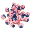 3 Styles 300pcs per lot Round Clay National Flag Beads of America Puerto Rico and UK Size in 10mm Diameter for Jewelry DIY297G