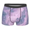 Cuecas Magnólia Pálido Roxo Marmoreado Mármore Padrão Calcinha de Algodão Masculino Cueca Shorts Boxer Briefs