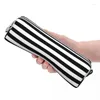 Cosmetic Bags Black And White Stripes Halloween Pencil Cases Gothic Pen Bag Kids Big Capacity Office Gifts Pencilcases