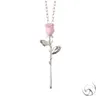 Collana agguato gioiello gioiello agguato collana rosa collana rosa cimentazione a ciondolo catena di maglioni femminili