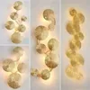 Wandlampen Kunst Lotusblatt Retro Lampe Studie Wohnzimmer Dekoration Beleuchtung232x
