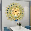 Wanduhren Design Einfache Uhr Kunst Wandbild Luxus Koreanische Moderne Pfau Badezimmer Schlafzimmer Nordic Reloj De Pared Wohnkultur