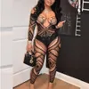Sexy Lingerie Black Fishnet Backless Female Mesh Bodysuit Party Overalls Bodystocking Porno Costume Sex Women Nightwear sexy