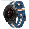 Watch Bands QuickFit 26mm 22mm Woven nylon strap For Garmin Fenix 7X 6X 5X plus 7 6 Epix Gen 2 MARQ Descent G1 Mk2 Tactix Replacement Band Q231212