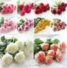 Home Decor Rose Artificial Flowers Silk Flowers Floral Rose Wedding Bouquet Home Party Design Flowers5663835