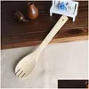 Utensili da cucina Cucchiaio di bambù Spata 6 stili Utensili da cucina portatili in legno Tornitori da cucina con intaglio Supporto per miscelazione Pale Fy7604 Drop Dh2Oe