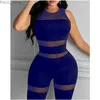 Kobiety Jumpsuits Rompers Women Seksowne bez rękawów High Talle Corset Slim Fit Romper Onepieces Kobiety Elegancki moda patchwork kombinezon ogólniesl231212