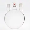 Straight Three Mouth Ball Bottle Capacity 5000mL Heavy Wall High Strength Borosilicate Glass Flask F44