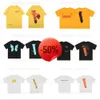 Moda para hombre 40off ~ Diseñador de hombres Camisetas Camiseta Amigo Hombres Mujeres Manga corta Estilo Hip Hop Negro Blanco Amarillo Camisetas Tamaño S-XL