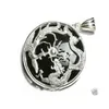 Intero pendente a buon mercato del drago d'argento della giada nera squisita Chain2261