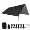 New Tents and Shelters Outdoor Camping Tarp Tent Silver Coated Canopy Sunscreen and Rainproof Shade Ultra-light Portable Picnic Camping Equipment