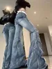 Jeans femininos 2023 estilo mulheres calças cintura alta retro meninas coreanas usam slim-fitting de alta qualidade longo y2k baggy