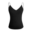 Camisoles Tanks Solid Color Base Slim-Fit Camisole