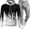 Män träning tryckt designer casual womens mens tracksuits vår höst joggare hooded hoodies sweatpants two piece set sport långärmad tröjor män toppar