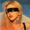Nieuwe cyberpunk futuristische alles-in-één zonnebril netto rode disco zonnebril gepersonaliseerde zonnebril 1214