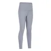 Lu Yogabroek voor dames Hoge taille Trainingsbroek Hoge elastische zachte sportbroek Effen kleur Slim Fit Shaping Close Hip-legging met binnenzak in de taille A-112