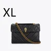 Kurt Geiger London Black Medium 26cm Cross Body Påsar äkta läderhandväskor Koppling Vintage Chains Messenger Bag Läder Tote Han262R