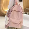 Zaino Zaini casual Borsa a tracolla tinta unita da donna Borsa in nylon per adolescenti Tendenza scolastica Mochilas Donna