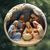 Acrílico Efeito 3D 2024 Natividade Decorações de Natal Em Massa Enfeites Pendurados de Natal Presentes Religiosos para Família, Amigos e Cristãos 6 Estilos AA8 DHL