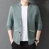 Camisolas masculinas de malha com bolso primavera e outono estilo lazer cardigan outwear casacos superiores soltos