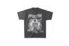 Hellstar Katoenen T-shirt Mode Zwarte Mannen Vrouwen Designer Kleding Cartoon Grafische Punk Rock Tops Zomer High Street Streetwear