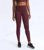 Lu Dames yogabroek met meerdere zakken Zachte compressielegging Training Workout hardloopbroek Stijlvolle loungelegging Slim fit Vormgevende strakke broek A-128