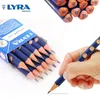 Pencils LYRA Groove Slim Graphite Triangle Pencil with Holes 12pcs Correction Writing Posture Grip Position for School Beginner Supplies 231212