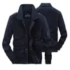 Chaquetas para hombres KOODAO Chaqueta Abrigo de solapa Ocio Moda Hombres Ropa Algodón para primavera y otoño Verde / Azul / Caqui