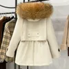 Vrouwen Trenchcoats Grote Natuurlijke Wasbeer Bont Capuchon Winter Down Jas Vrouwen Witte Eend Jas Dikke Warme Parka Vrouwelijke bovenkleding