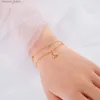 Charm Bracelets Cazador Cute Whale Tail Charm Bracelet for Women Stainless Steel Animal Bear Dragonfly Double Chain Bracelet Gifts Jewelry NewL231214