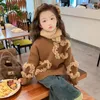 Pullover Baby Girls Autumn and Winter O-neck Knitted Sweaters Winter Baby Girls Clothes Long Sleeve Sweet Cute Pullover Kids Knitwear Top 231212