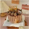 لوازم الحفلات الاحتفالية الأخرى لوازم الحفلات الاحتفالية الأخرى 10pcs/Lot MTI Style Acrylic Hand Write Happy Happy Birthday Cake Topper DESSER DH5YN